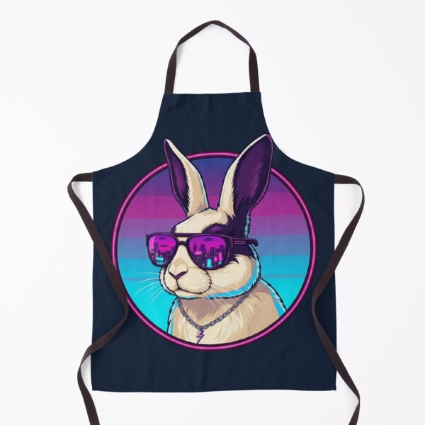 Item preview, Neon Rabbit Synthwave Illustration designed and sold by Dogandesighn.