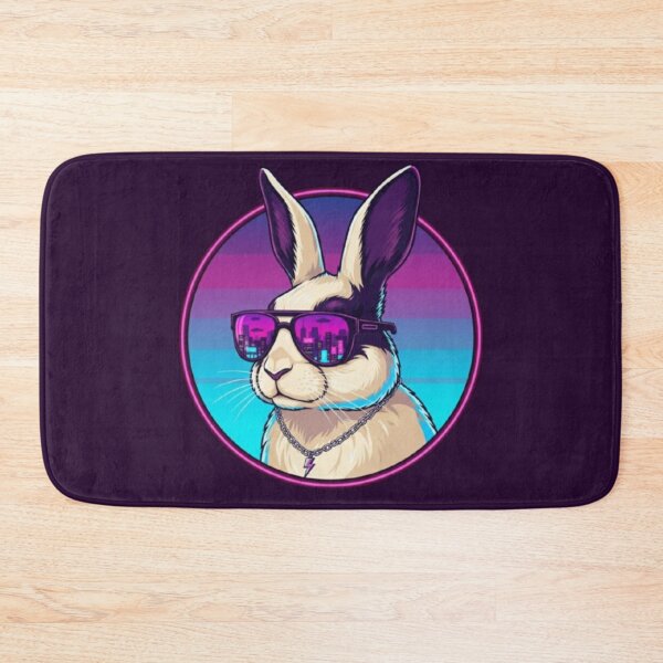 Item preview, Neon Rabbit Synthwave Illustration designed and sold by Dogandesighn.