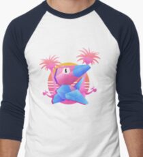 Vapor wave porygon Men's Baseball ¾ T-Shirt