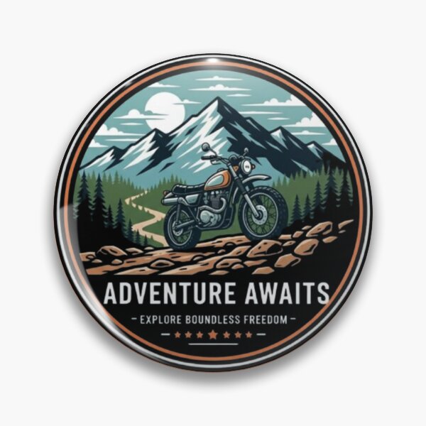 Item preview, Adventure Awaits – Explore Boundless Freedom Motorcycle Design designed and sold by Dogandesighn.