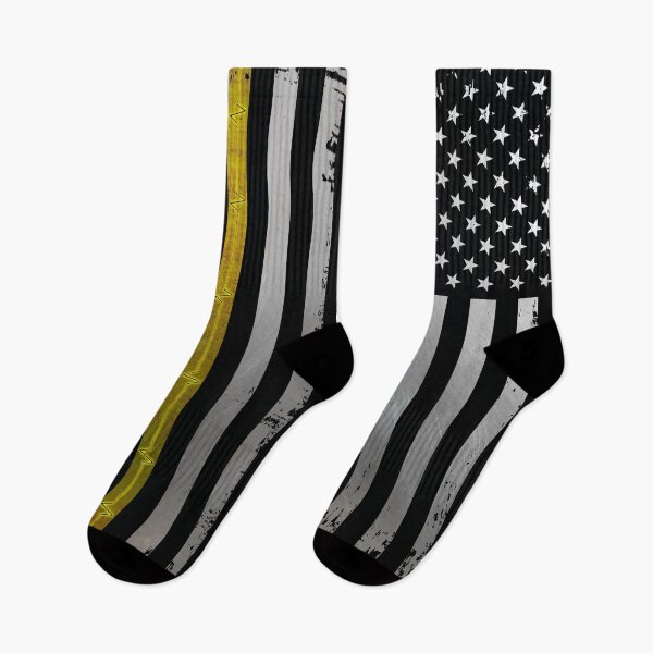 Item preview, Thin Yellow Line Grunge EKG American Flag designed and sold by artistwill.
