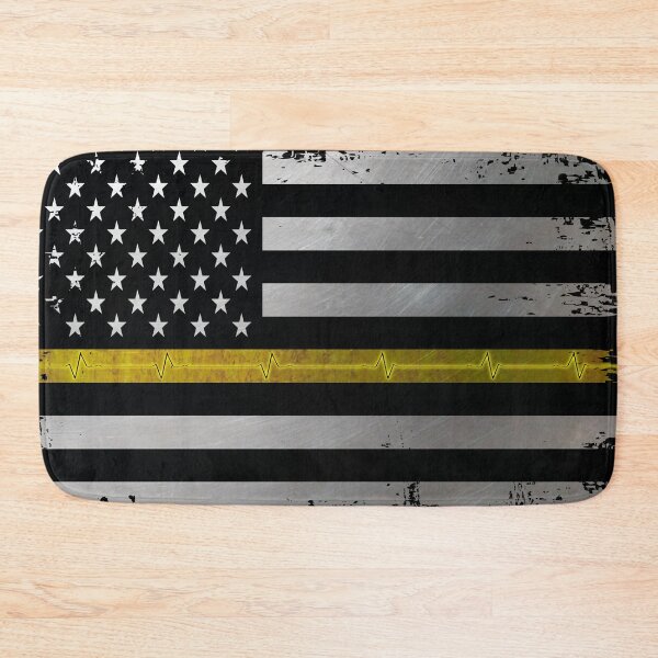 Item preview, Thin Yellow Line Grunge EKG American Flag designed and sold by artistwill.