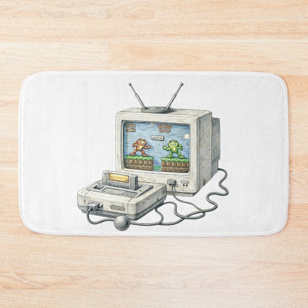 Item preview, Retro Game Console with CRT TV – Pixel Frog Game Sticker Illustration designed and sold by Felixuss.