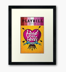 head over heels lesbian flag Framed Print