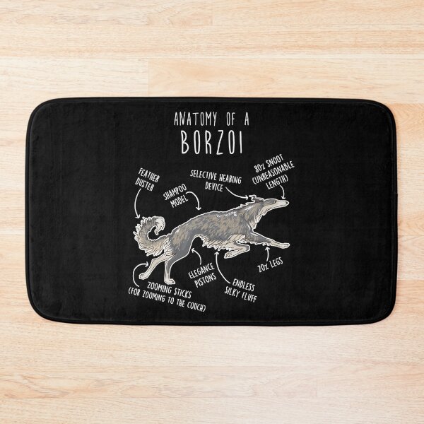 Item preview, Silver Brindle Borzoi Dog Anatomy designed and sold by Clara Hollins.