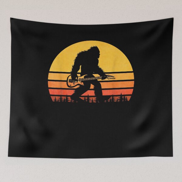 Item preview, Retro Bigfoot Guitar , Vintage Sasquatch Rocker designed and sold by Cheesymatiion.