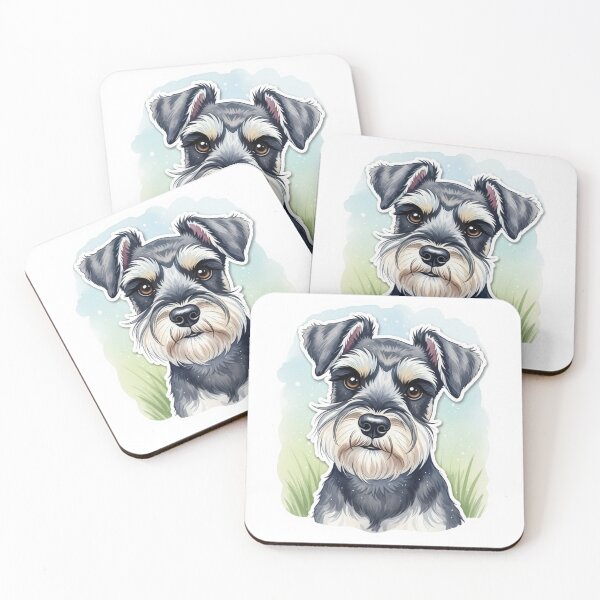 Item preview, Schnauzer dog water color designed and sold by saphira-art.