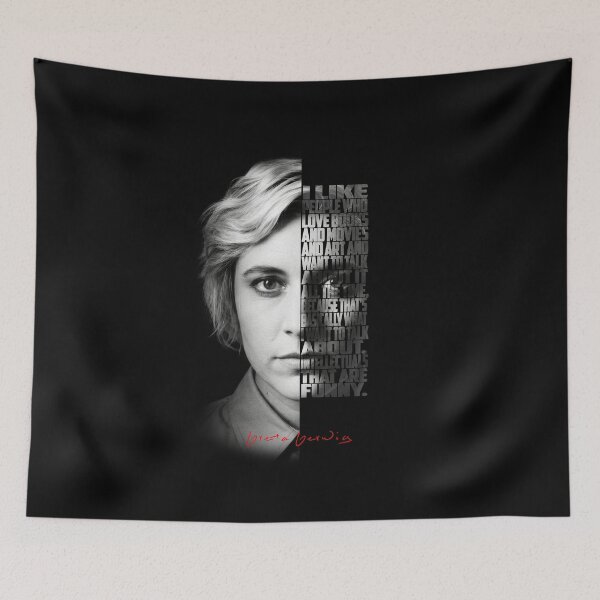 Item preview, Greta Gerwig Split Face Quote Poster designed and sold by Enea Kelo.