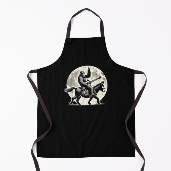 Item preview, Bigfoot Riding Donkey Playing Guitar Sasquatch designed and sold by Cheesymatiion.