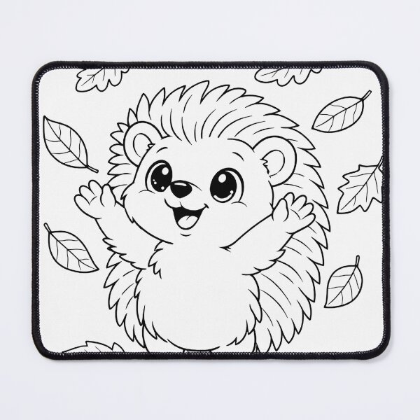Item preview, Cute Hedgehog at autumn, Anime illustration designed and sold by Adrikul.