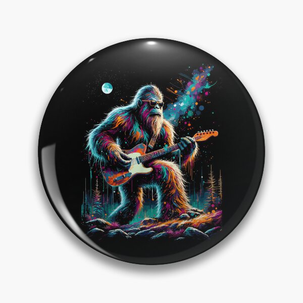 Item preview, Guitar Sasquatch Bigfoot Rock Music Funny Sasquatch designed and sold by Cheesymatiion.