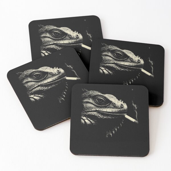 Item preview, Cool Iguana Smoking Cigarette Low Key designed and sold by k3rstman1.