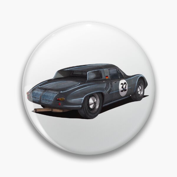 Item preview, Exclusive drawing legendary germany gray racing car 718 RS61 Coupe Targa Florio with flat air cooled engine designed and sold by Cars23.