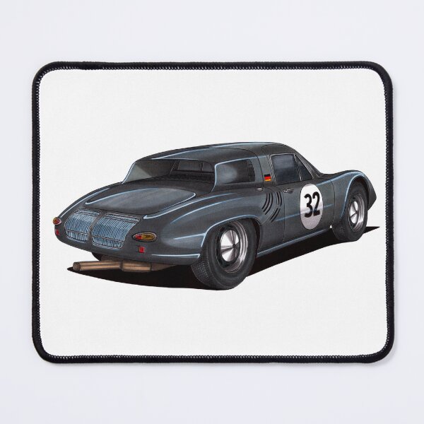 Item preview, Exclusive drawing legendary germany gray racing car 718 RS61 Coupe Targa Florio with flat air cooled engine designed and sold by Cars23.