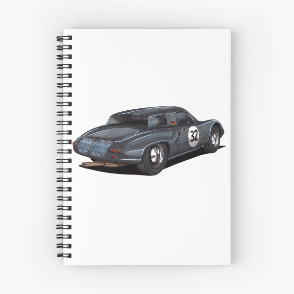 Item preview, Exclusive drawing legendary germany gray racing car 718 RS61 Coupe Targa Florio with flat air cooled engine designed and sold by Cars23.