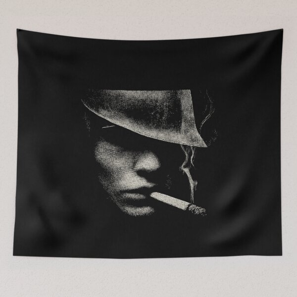 Item preview, Mysterious Knight Smoking Noir Portrait designed and sold by k3rstman1.