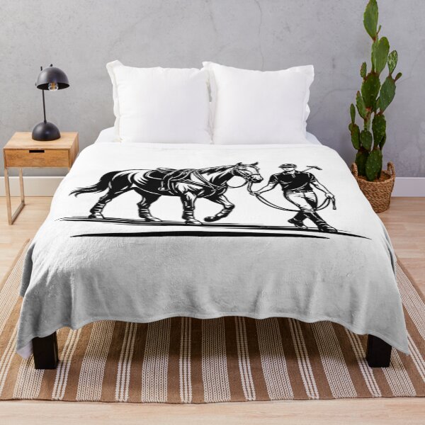 Item preview, Elegant Horse and Rider -Minimal Black Line Art Illustration. designed and sold by Lylysun.