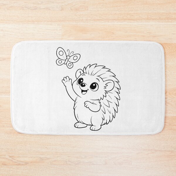 Item preview, Cute Hedgehog and Butterfly Anime illustration designed and sold by Adrikul.