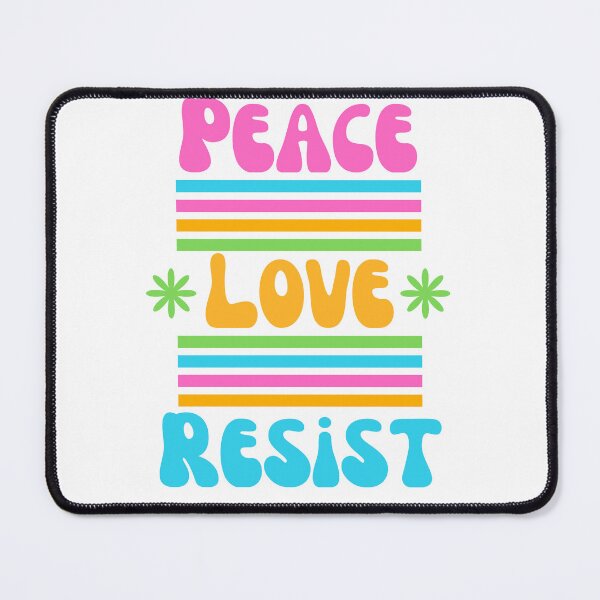 Item preview, Peace Love Resist designed and sold by Crafting Crime Shop.