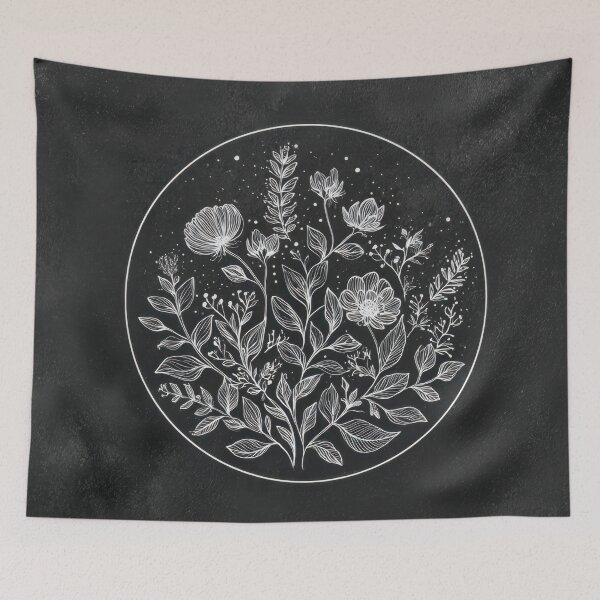 Item preview, Floral design on dark bg designed and sold by anytka.