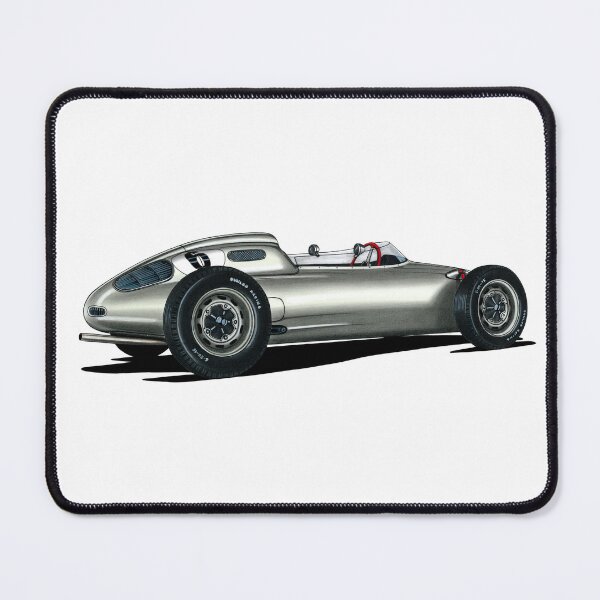 Item preview, Exclusive drawing legendary silver grand prix racing car 718 RSK monoposto with flat air cooled engine designed and sold by Cars23.