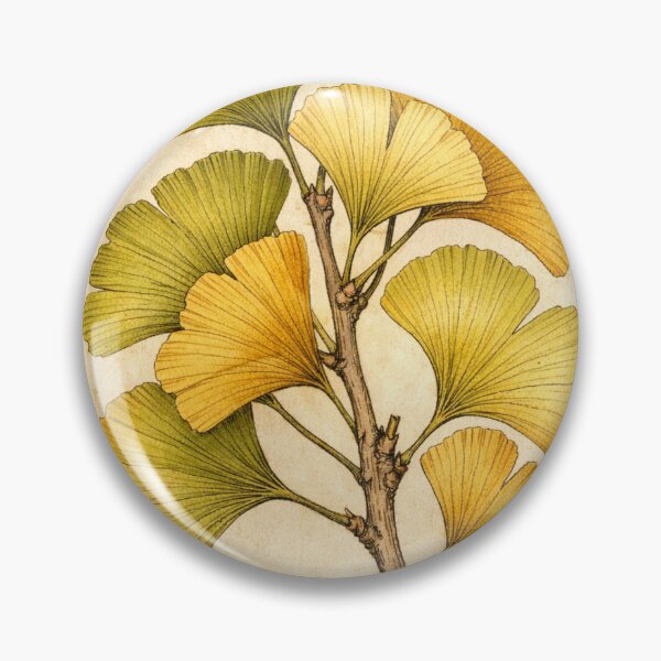 Item preview, Vintage Ginkgo Biloba Botanical Print - Japanese Ginkgo Leaf Illustration designed and sold by Darlin8888.