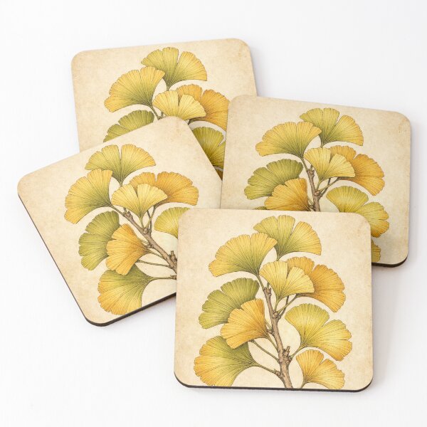Item preview, Vintage Ginkgo Biloba Botanical Print - Japanese Ginkgo Leaf Illustration designed and sold by Darlin8888.