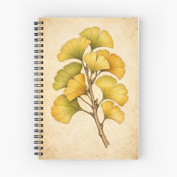 Item preview, Vintage Ginkgo Biloba Botanical Print - Japanese Ginkgo Leaf Illustration designed and sold by Darlin8888.