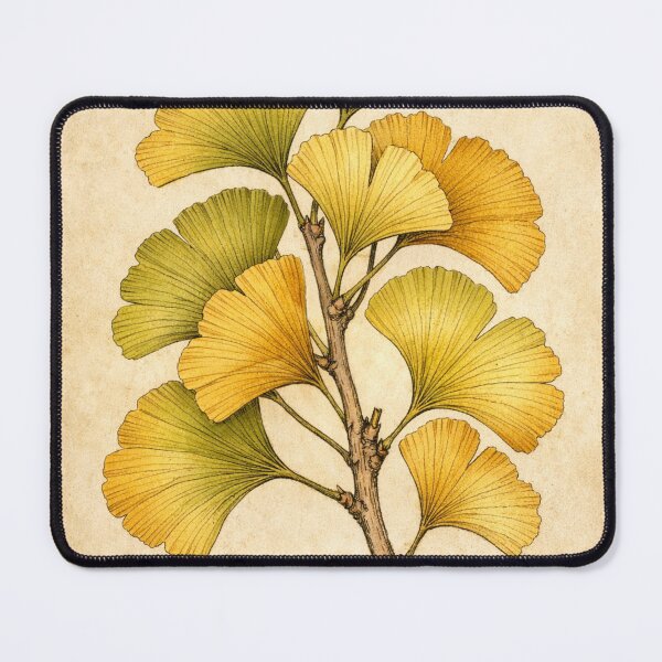 Item preview, Vintage Ginkgo Biloba Botanical Print - Japanese Ginkgo Leaf Illustration designed and sold by Darlin8888.