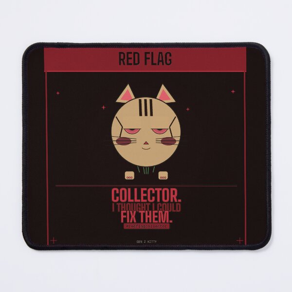 Item preview, Red Flag Collector — Dating Humor Gift | Funny Cat Shirt designed and sold by Sixième Studio.