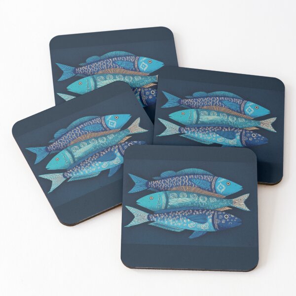 Item preview, Fish design on dark background designed and sold by anytka.