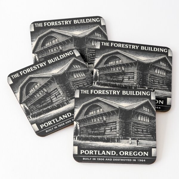 Item preview, Forestry Building Portland Oregon - Destroyed By Fire 1964 | Duotone Risograph Print designed and sold by WAUZ.