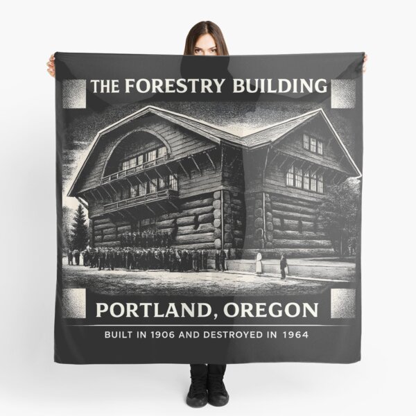 Item preview, Forestry Building Portland Oregon - Destroyed By Fire 1964 | Duotone Risograph Print designed and sold by WAUZ.