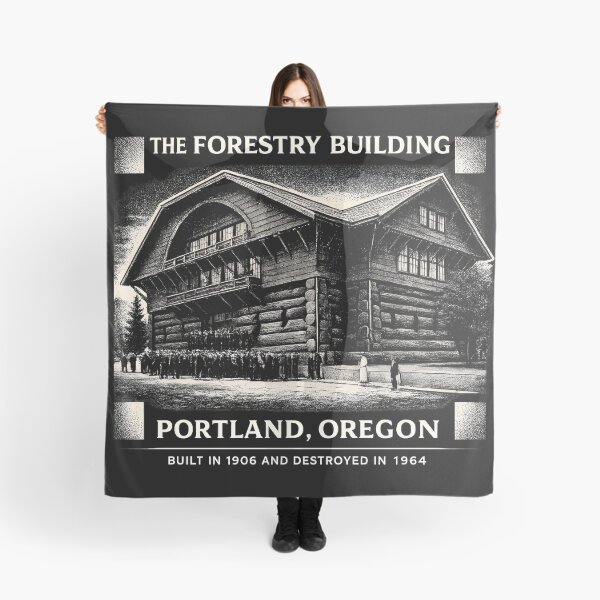 Item preview, Forestry Building Portland Oregon - Destroyed By Fire 1964 | Duotone Risograph Print designed and sold by WAUZ.
