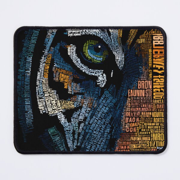 Item preview, Celebrate Wildlife with a Striking Tiger Face Composed of Colorful Typography designed and sold by OlfactoART Studio.