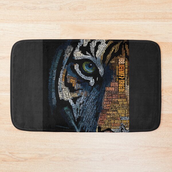 Item preview, Celebrate Wildlife with a Striking Tiger Face Composed of Colorful Typography designed and sold by OlfactoART Studio.