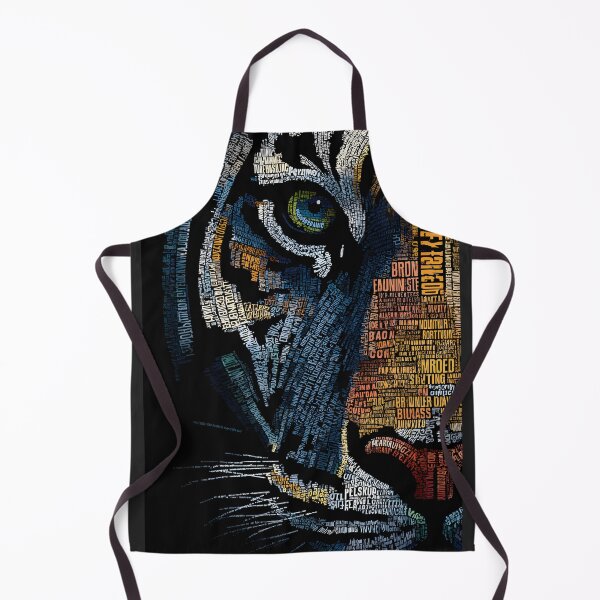 Item preview, Celebrate Wildlife with a Striking Tiger Face Composed of Colorful Typography designed and sold by OlfactoART Studio.