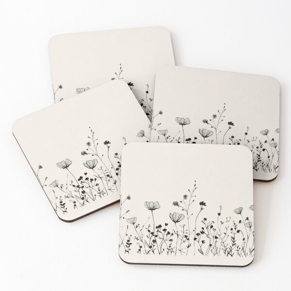 Item preview, Bw wildflower design designed and sold by anytka.
