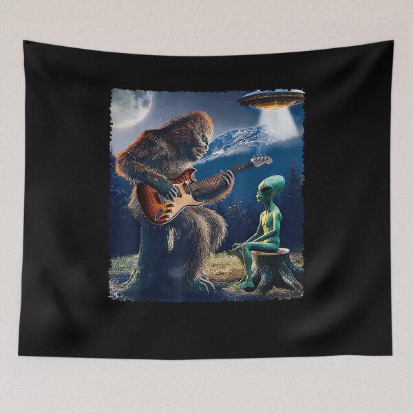 Item preview, Alien Bigfoot Guitar Sasquatch UFO Men Women Kids Gift designed and sold by Goleon12.