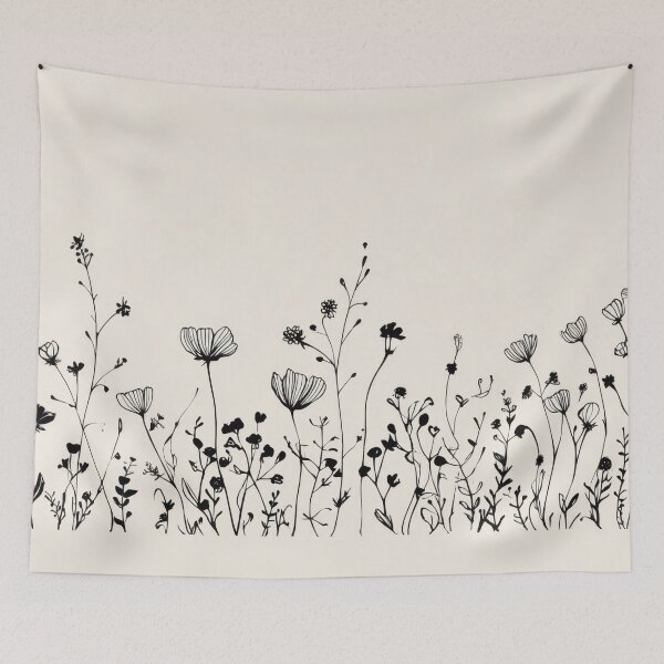 Item preview, Bw wildflower design designed and sold by anytka.