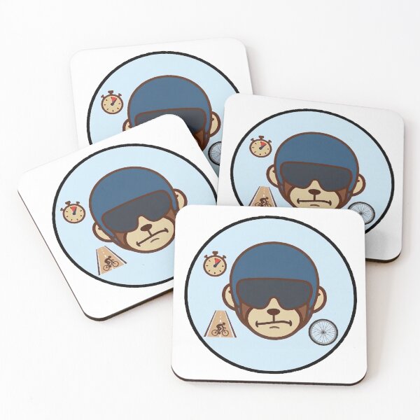 Item preview, Time Trial Cycling Monkey Face – Aero Helmet Icon Cartoon designed and sold by MyMonkeyMerch.