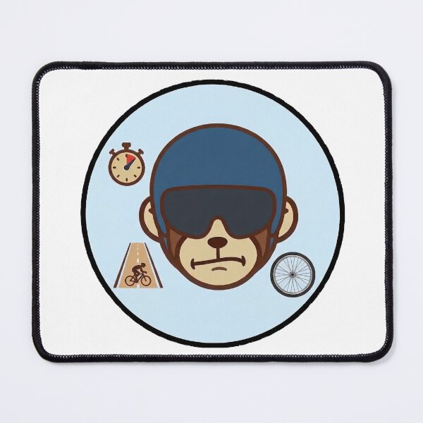 Item preview, Time Trial Cycling Monkey Face – Aero Helmet Icon Cartoon designed and sold by MyMonkeyMerch.