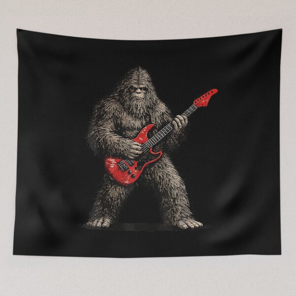 Item preview, Funny Bigfoot Playing Guitar Rock Gifts Men Women designed and sold by Goleon12.