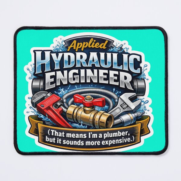 Item preview, Applied Hydraulic Engineer Plumber Humorous Professional Sticker designed and sold by Scro-Ciob-Shop.