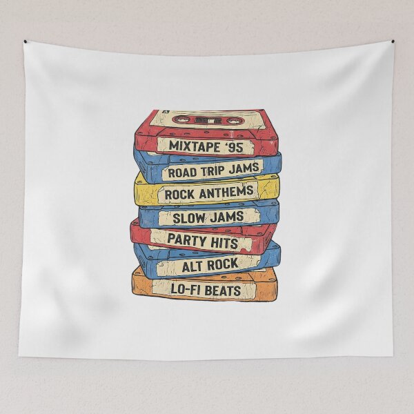 Item preview, Vintage 90s Mixtape Cassette Stack designed and sold by chattsuede.