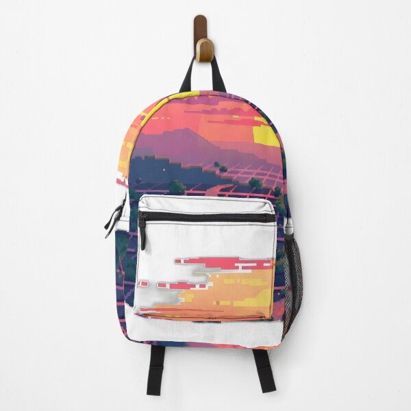 Item preview, Retro Futuristic Vibes: Pixelated Sunrise Over Grid Landscape Illustration designed and sold by PrintMadog.