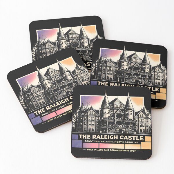 Item preview, Raleigh Castle North Carolina - Demolished 1967 | Risograph Duotone Art designed and sold by WAUZ.