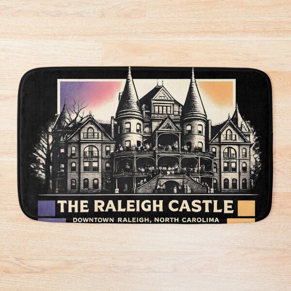 Item preview, Raleigh Castle North Carolina - Demolished 1967 | Risograph Duotone Art designed and sold by WAUZ.