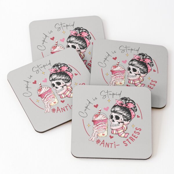 Item preview, Cupid is Stupid and Anti Stress. Enjoy coffee and cookies. Coffee is more than a drink; it's a way of life. It Connects People, Sparks Conversation, and Fuels Inspiration. Funny Gifs Tshirt. designed and sold by MalwasBasket.