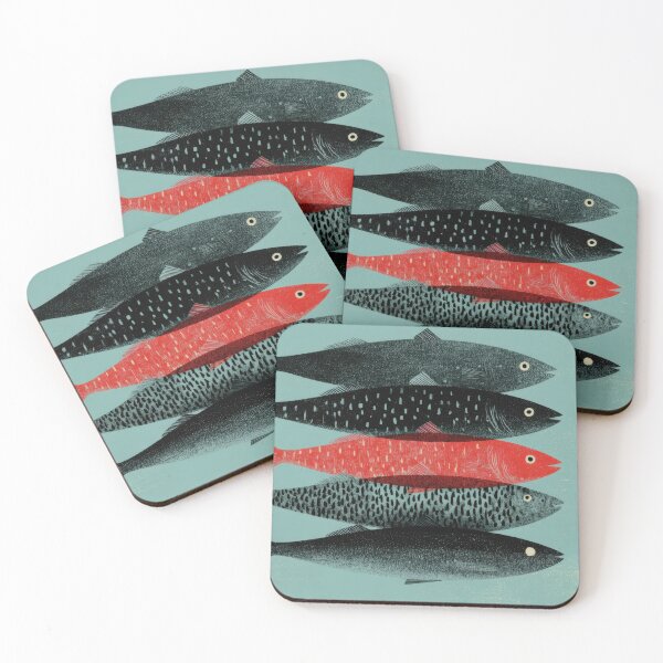 Item preview, Colorful fish arranged in a line designed and sold by anytka.